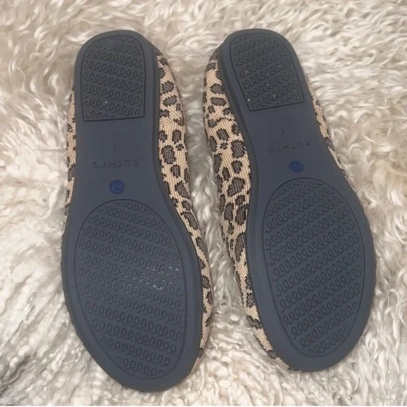 Rothy's Leopard Patterned Slip-Ons with Blue and Pink Accents - Picture 6 of 13